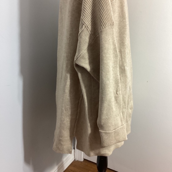 NWT J.JILL PLUS 3X KNIT SWEATER TUNIC LIGHT CAMEL HEATHER BOATNECK - Picture 4 of 13